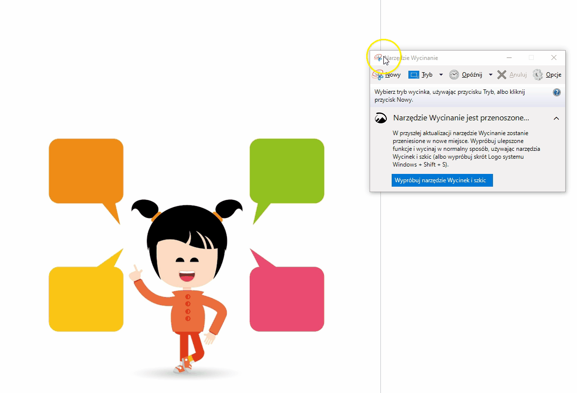 Zmiana ilustracji (źródło: www.pixaby.com) przy pomocy narzędzia wycinanie.